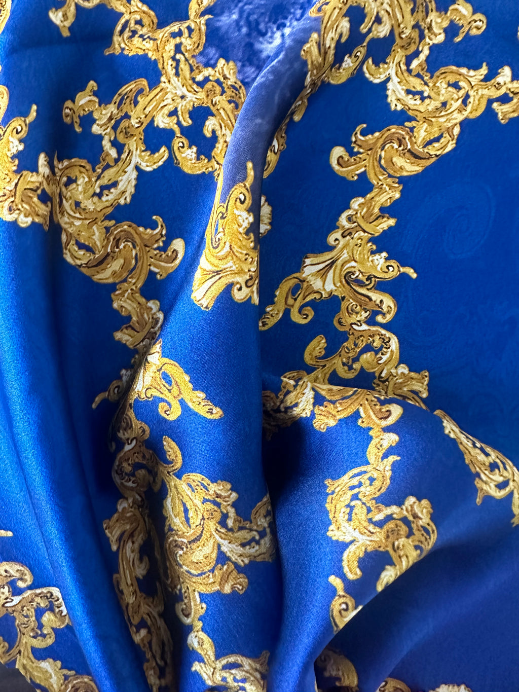 Royal Blue Damask Medium Bag