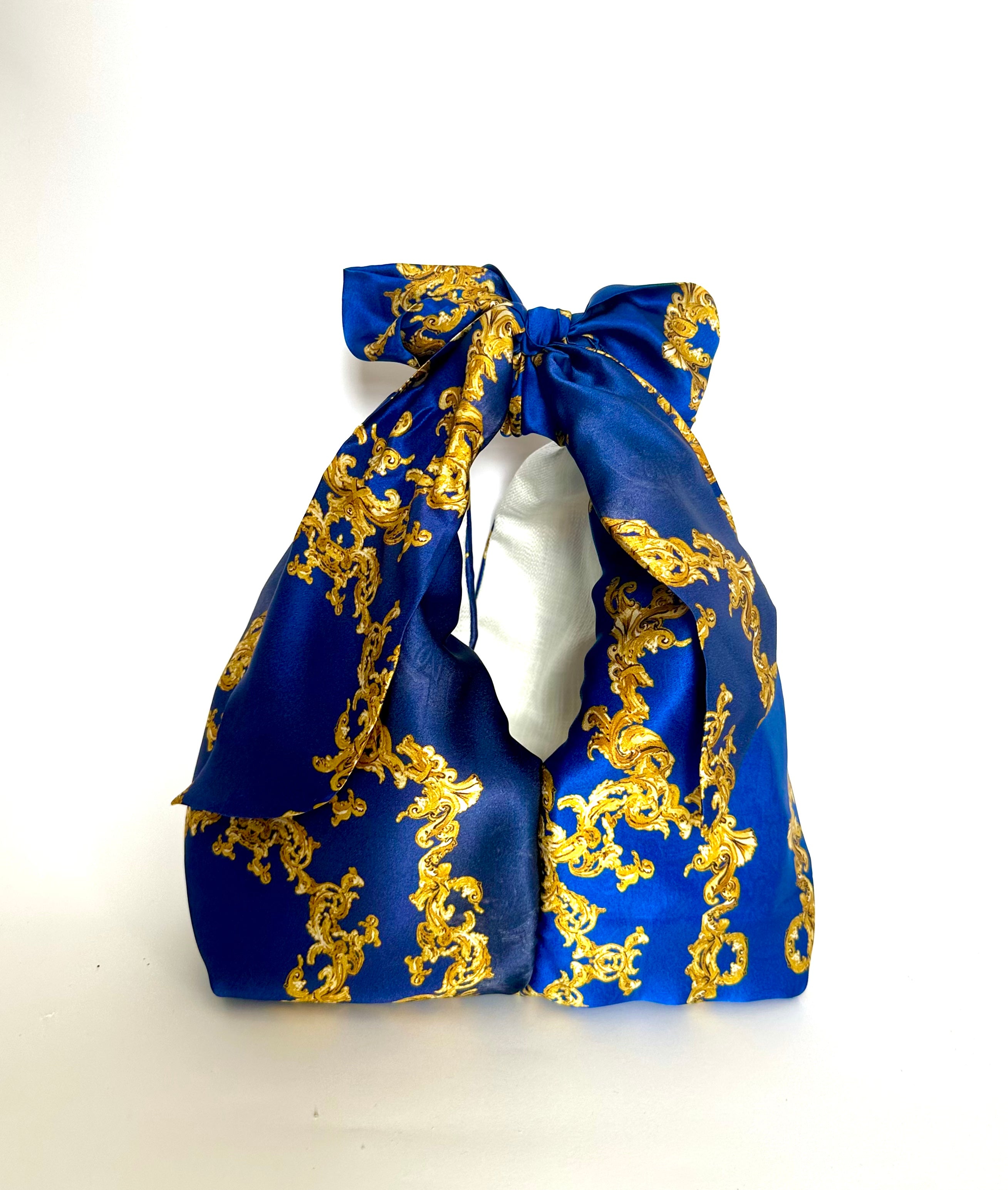 Royal Blue Damask Medium Bag